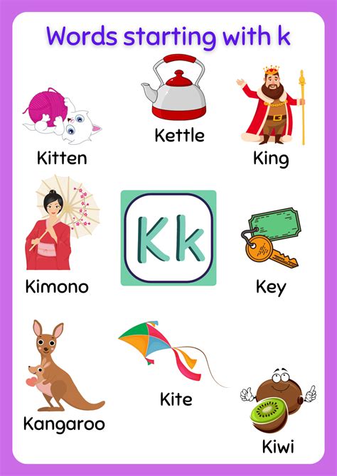 Words that start with k .